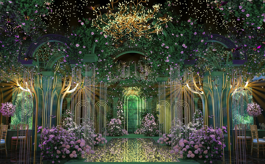 独山子奇妙森林婚礼堂效果展示